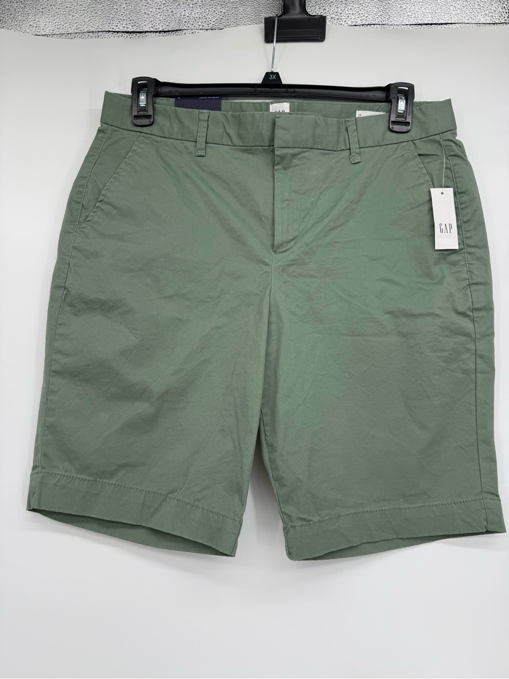 GAP Women's Sage Green Cotton Bermuda Shorts